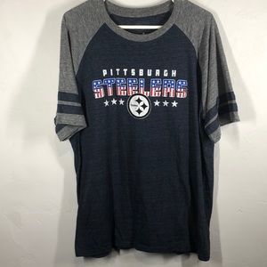 NFL Pro Line patriotic Pittsburgh Steelers tee xl